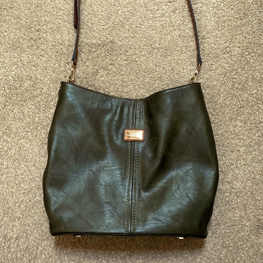 Simply Noelle Dark Green Large Crossbody Purse